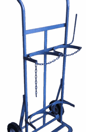 Diablo de Carga para dos Tanques. Diablo de carga para oxicorte o soldadura con acetileno, Diablo de Carga Industrial, Diablo de Carga Pesada.